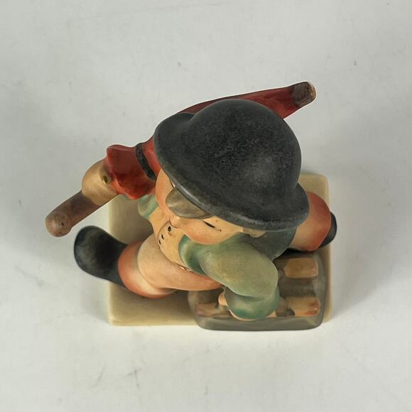 Goebel Hummel Merry Wanderer Figurine Little Boy Suitcase 70s True Vtg Germany - Picture 5 of 9